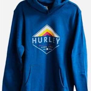 Hurley Mountain Logo Pullover Hoodie Royal Blue
